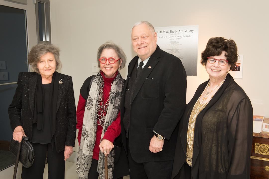 Friends of the Luther W. Brady Art Gallery gather at an opening