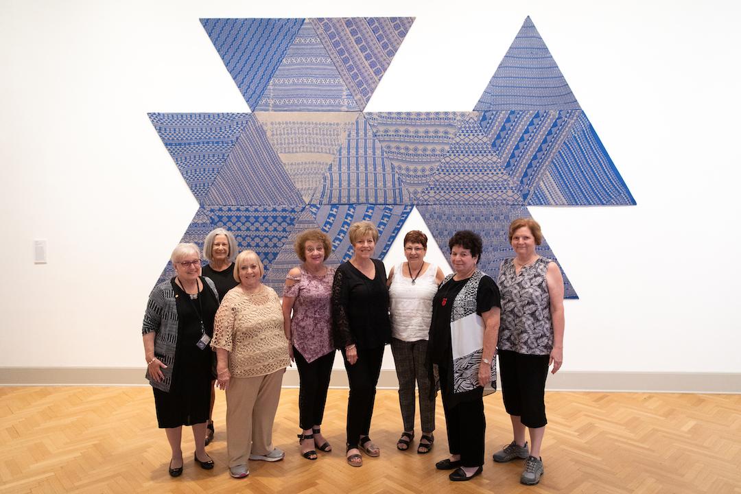 Tour group visits the Luther W. Brady Art Gallery